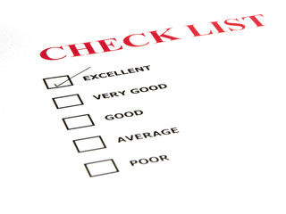 excellent check box in check list survay