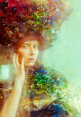 goddes fashion woman face fantasy color portrait
