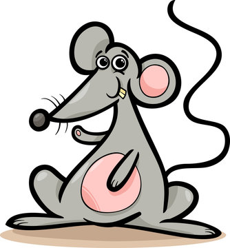 mouse or rat animal cartoon illustration
