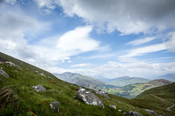 Fototapeta premium View of the Glen Nevis at Ben Nevis in Scotland