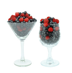 berries in a glass
