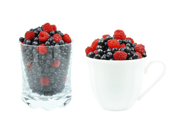 berries in a glass