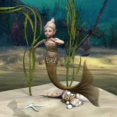 Küchenrückwand Plexiglas Meerjungfrau Kleine Meerjungfrau