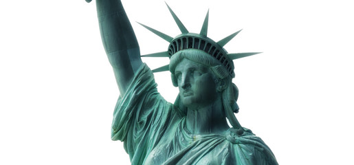 Statue of Liberty, Face detail - Symbol of New York, isolated on © jovannig