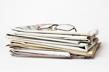 Stack of newspapers