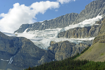 Alpine Glacier on Rocky Peaks
