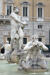 Moor fountain in Navona Square of Rome, Italy