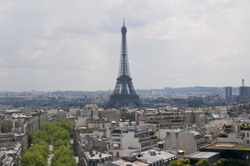 Fototapeta premium Blick vom Arc de Triomphe, Paris, Frankreich