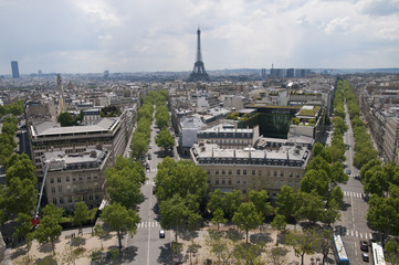 Blick vom Arc de Triomphe, Paris, Frankreich