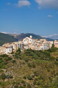 Panoramic view of Cagnano Varano. Puglia. Italy.