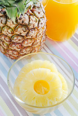 pineapple and juice
