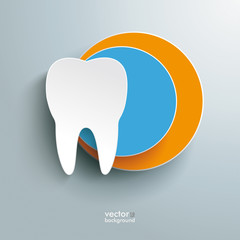 White Tooth Blue Orange Design