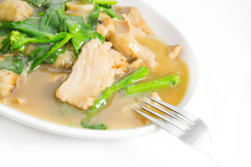 Noodle with sticky soup