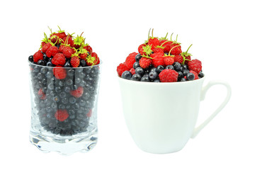 berries in a glass