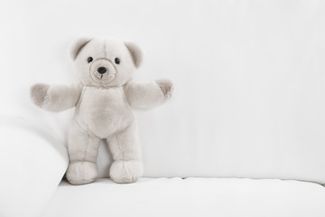 Teedybär als weißer Hintergrund