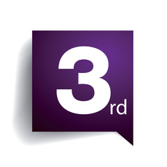 Vector illustration of 3rd - third