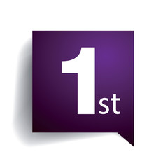 Vector illustration of 1st - first