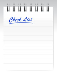 check list notepad illustration design