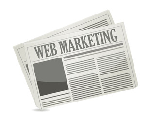 web marketing newspaper illustration design