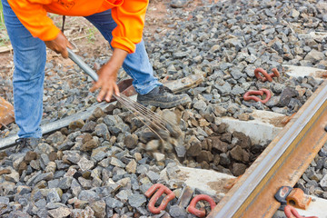 Railway Workers repairing railway