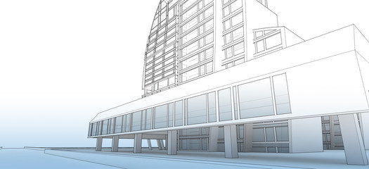 Sketch of the business center.