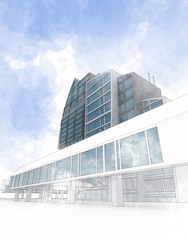 Sketch of the business center.