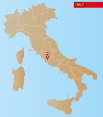 Fototapeta na wymiar Italy Map