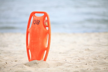 Lifeguard beach rescue equipment - obrazy, fototapety, plakaty