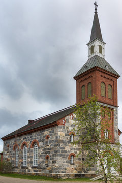The church of Utsjoki in northern Lapland, Finland.