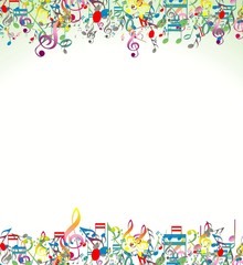 Abstract music notes background