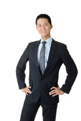Full length portrait of young business man