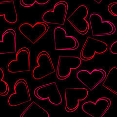 Seamless wallpaper of hearts