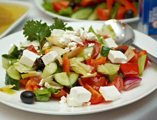 Greek salad with feta