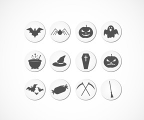 Halloween sticker icons