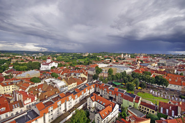 Bird's eye view of Vilnius old town