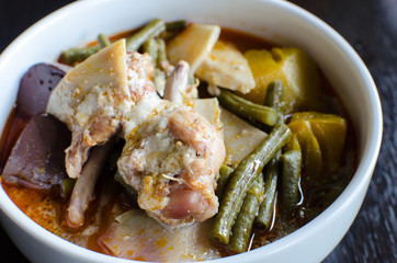 Coconut with chicken noodle - Vietnamese food