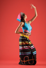 Colorful dancer of Chinese