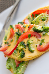 Broccoli and Tomato Omelette (omelet)