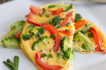 Broccoli and Tomato Omelette (omelet)
