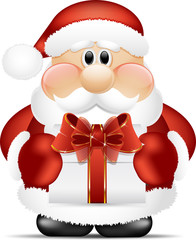 Santa Claus with gift