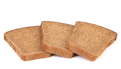 Slices of brown bread.