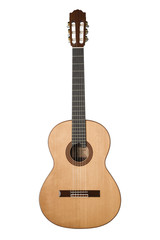 Fototapeta premium The image of a guitar under a white background