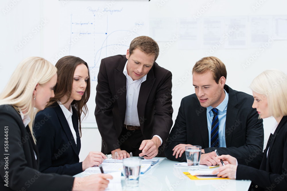 Canvas Prints gruppenarbeit im büro