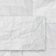 set of white crumpled paper background texture i