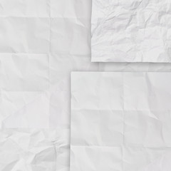 set of white crumpled paper background texture i