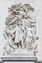 Arc de Triomphe Detail in Paris France