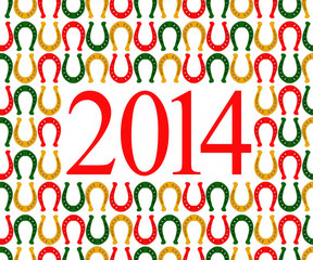 2014 new year of the horse. background