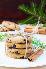 . .Sweet cookies for Santa Claus on Christmas under the tree