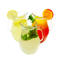 Summer Lemonade drink - with lemon, orange and mint leaves