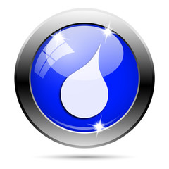 Metallic blue glossy icon